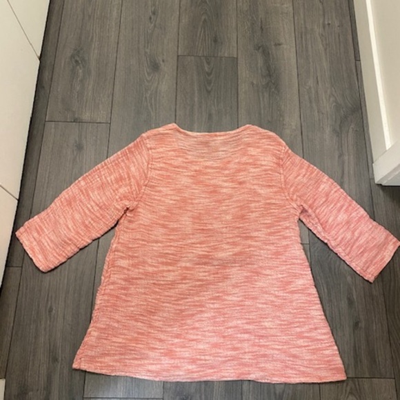 Flax Pink Linen Blend Top Size S - Picture 3 of 5